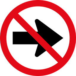No right turn