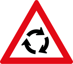 Traffic circle ahead